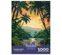 1000 Piece Puzzle For Teenagers Sapo National Park, Liberia Illustration Puzzle for Adults Relaxing Games Pattern Assembly Birthday And Unique Gifts 38x26cm/1000pcs