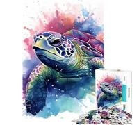 1000 Piece Puzzle For Teenagers Sea Turtle Tortoise for Educational Game Toys Educational Games Art Work Gifts Precision Cutting (Size 38x26cm)