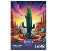 1000-piece Puzzle for Teenagers Secret Cactus Jigsaws for Adults Hands-on Game Precision Cutting Great Gift for Gaming 52x38cm/1000pcs