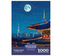 1000 Piece Puzzle For Teenagers Seoul South Korea Nightscape Illustration Adult Puzzles Brain Teaser Game Perfect Decoration Difficult And Challenge 70x50cm/1000pcs