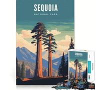 1000-piece Puzzle for Teenagers Sequoia National Park Precise Cut Art Focus Fun Game Relax Play Time Birthday Fun Gift (38x52cm)