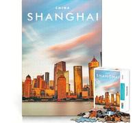 1000-piece Puzzle for Teenagers Shanghai China Precise Cut Art Focus Fun Game Relax Play Time Birthday Fun Gift(38x26cm)