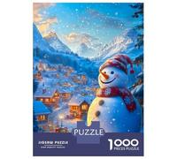 1000 Piece Puzzle For Teenagers Snowman Christmas Puzzle for Adults Relaxing Games Pattern Assembly Birthday And Unique Gifts 38x26cm/1000pcs