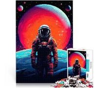 1000 Piece Puzzle For teenagers Space Astronaut Pixel Art Denksportaufgabe für Lernspiel für Geburtstag, Weihnachten52x38cm