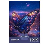 1000-piece Puzzle for Teenagers Sparkling Butterfly Puzzles for Adults Relax Games Staycation Kill Time Challenging To Complete 52x38cm/1000pcs