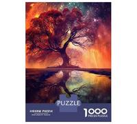 1000-piece Puzzle for Teenagers Spiritual Space Tree Puzzles for Adults Fun Games Perfect Decoration Birthday Present, Gifts, 52x38cm/1000pcs