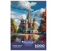 1000 Piece Puzzle For Teenagers St. Basils Cathedral Moscow Puzzle for Adults Relaxing Games Pattern Assembly Birthday And Unique Gifts 70x50cm/1000pcs