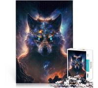 1000-piece puzzle for teenagers “Star Wolf” Made of wood，for age 14+ Family Fun Birthday gift, gifts, wall art。size：50x75cm/14.96x20.47inch