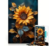 1000-piece Puzzle for Teenagers Sunflower Bliss Precise Cut Art Focus Fun Game Relax Play Time Birthday Fun Gift (38x52cm)
