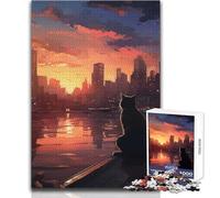 1000 Piece Puzzle For Teenagers Sunset Contemplation Unique Challenge Game But Fun And Humorous Art Work Gift Size 38x52cm