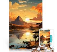 1000 Piece Puzzle For teenagers sunset pyramid Anspruchsvoll, aber lustig und humorvoll tolles Geschenk75x50cm