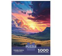 1000-piece Puzzle for Teenagers Sunsets over A Wide Area Jigsaws for Adults Hands-on Game Precision Cutting Great Gift for Gaming 70x50cm/1000pcs