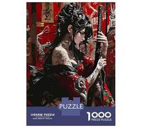 1000 Piece Puzzle For Teenagers Tattooed Geisha with Katana Jigsaws for Adults Hands-on Game Home Decoration Unique Gifts for Birthday And Christmas 52x38cm/1000pcs