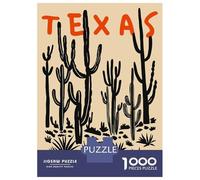 1000 Piece Puzzle For Teenagers Texas Desert Landscape with Cacti Jigsaw Puzzle Anti-Stress Toys Presents for Women for Is Ideal As A Gift 52x38cm/1000pcs