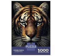 1000-piece Puzzle for Teenagers Tiger Close-Up Puzzles for Adults Relax Games Staycation Kill Time Challenging To Complete 38x26cm/1000pcs