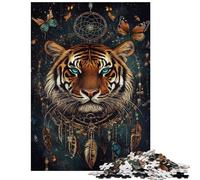 1000-piece Puzzle for Teenagers Tiger Dreamcatcher Magic Impossible Game Difficult Challenge Toy Wall Decor Artists' Collection, Fine Arts Size 38x52cm
