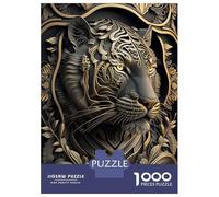 1000-piece Puzzle for Teenagers Tiger King Art Deco Puzzles for Adults Relax Games Staycation Kill Time Challenging To Complete 52x38cm/1000pcs