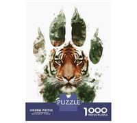 1000-piece Puzzle for Teenagers Tiger Paw Print Puzzles for Adults Hands-on Game Enhance Memory Birthday Present, Gifts, 70x50cm/1000pcs