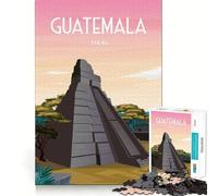 1000-piece Puzzle for Teenagers Tikal Guatemala Maya Precise Cut Art Focus Fun Game Relax Play Time Birthday Fun Gift (50x75cm)