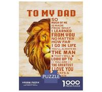 1000-piece Puzzle for Teenagers To My Dad Puzzles for Adults Relax Games Staycation Kill Time Challenging To Complete 70x50cm/1000pcs