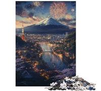 1000-piece Puzzle for Teenagers Tokyo Night Fireworks Puzzles for Teenagers Difficult Challenge for Birthday, Chrismas Brainteaser Family Games (38x26cm/1000pcs)
