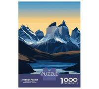 1000 Piece Puzzle For Teenagers Torres Del Paine National Park Adult Puzzles Brain Teaser Game Perfect Decoration Difficult And Challenge 52x38cm/1000pcs