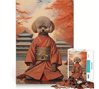 1000 Piece Puzzle For Teenagers Toy Poodle The Samurai Exact Fit Game Mind Challenge Toy Calm Fun Time Xmas Scene Art (38x52cm)
