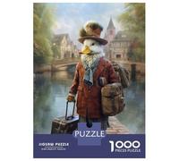1000-piece Puzzle for Teenagers Travel Guide Duck Jigsaws for Adults Hands-on Game Precision Cutting Great Gift for Gaming 52x38cm/1000pcs