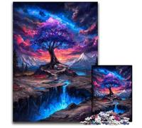 1000-piece Puzzle for Teenagers Tree of Life Wooden Jigsaw Puzzles Interesting Stress Reduction, Gifts Ideas for 14+ 50X75CM