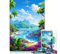 1000-piece Puzzle for Teenagers Tropical Arcade Background Precise Cut Art Focus Fun Game Relax Play Time Birthday Fun Gift (38x52cm)