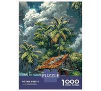 1000 Piece Puzzle For Teenagers Tropical Hut by The Sea Teenager Puzzles Hands-on Game A Work of Art Unique Gifts for Birthday And Christmas 38x26cm/1000pcs