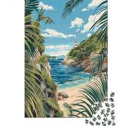 1000-piece Puzzle for Teenagers Tropical Island Paradise-1 Puzzles for Adults Fun Games Perfect Decoration Birthday Present, Gifts, 52x38cm/1000pcs