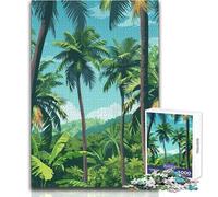 1000 Piece Puzzle For Teenagers Tropical Palm Trees Educational Family Game Analysis And Logic Great Gift Size 38x26cm