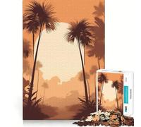 1000-piece Puzzle for Teenagers Tropical Paradise Clean Edge Game Mental Focus Game Slow Play Fun Birthday Fun Gift(38x26cm)