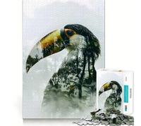 1000 Piece Puzzle For Teenagers Tropical Sentinel Toucan Exact Fit Game Mind Challenge Toy Calm Fun Time Xmas Scene Art (38x52cm)