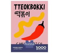 1000-piece Puzzle for Teenagers Tteokbokki Chewy Spice Korean Puzzles for Adults Hands-on Game Enhance Memory Birthday Present, Gifts, 52x38cm/1000pcs