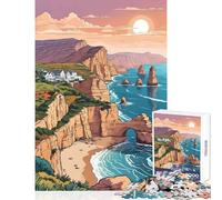 1000-piece Puzzle for Teenagers Twelve Apostles Coast Educational Toy Gifts for Women Men Brain Teaser Game Artists' Collection, Fine Arts Size 38x52cm