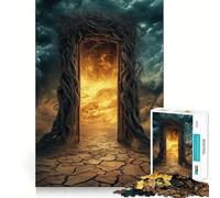 1000-piece Puzzle for Teenagers Twisted Tree Gateway Clean Edge Game Mental Focus Game Slow Play Fun Birthday Fun Gift (38x52cm)