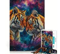 1000 Piece Puzzle For Teenagers Two Tigers In Love Exact Fit Game Mind Challenge Toy Calm Fun Time Xmas Scene Art (50x75cm)