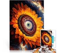 1000 Piece Puzzle For teenagers Universe sunflower Brain intelligence challenge addictive toys 26x38cm Suitable for couples for Age 14 Years Up