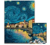1000-piece Puzzle for Teenagers Van Gogh Night Sky Puzzle for Home Decoration Gifts, Family Challenging Toy Perfect for Game Nights 50X75CM