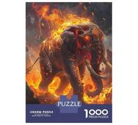 1000 Piece Puzzle For Teenagers Volcanic Elephant Art Print Puzzle for Adults Relaxing Games Pattern Assembly Birthday And Unique Gifts 38x26cm/1000pcs