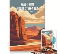 1000 Piece Puzzle For Teenagers Wadi Rum Protected Area Exact Fit Game Mind Challenge Toy Calm Fun Time Xmas Scene Art (50x75cm)