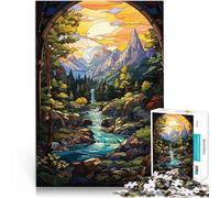 1000 Piece Puzzle For teenagers Waterfall River Painting Lernspiele Heimdekoration einzigartiges Herausforderungsspiel38x26cm
