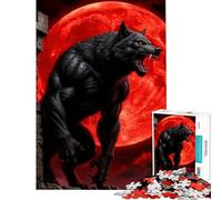 1000-piece Puzzle for Teenagers Werewolf Howling at The Blood Moon Brain Teaser Game Challenging Game Toys Great Gifts And Toys For Family Fun (Size 38x52cm)