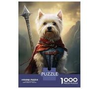 1000-piece Puzzle for Teenagers Westie Viking Puzzles for Adults Relax Games Staycation Kill Time Challenging To Complete 70x50cm/1000pcs
