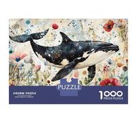 1000 Piece Puzzle For Teenagers Whale Art Print - Ocean Decor Puzzle for Adults Toy Wall Decor Presents for Women Parent-child Interaction 70x50cm/1000pcs