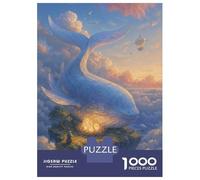 1000 Piece Puzzle For Teenagers Whale in The Sky with Islands Guarding Glowing Nest Eggs Puzzle for Adults Relaxing Games Pattern Assembly Birthday And Unique Gifts 70x50cm/1000pcs