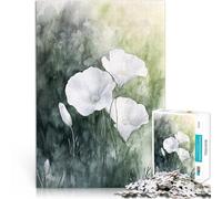 1000 Piece Puzzle For teenagers White Flowers Watercolor Lernspiele DIY Spielzeug Die Liebe zwischen Paaren stärken75x50cm