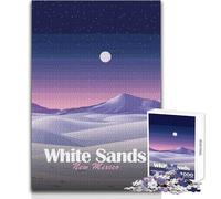 1000 Piece Puzzle For Teenagers White Sands National Park Illustration Educational Family Game Analysis And Logic Great Gift Size 50x75cm
